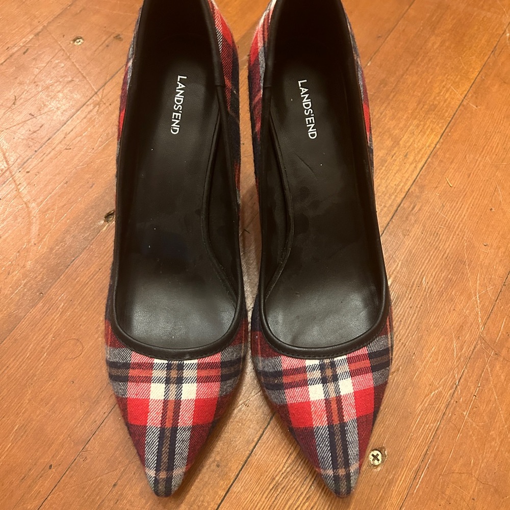 Plaid heels